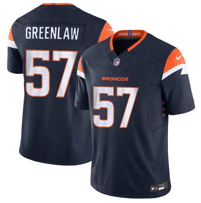 Men's Denver Broncos #57 Dre Greenlaw Navy 2024 F.U.S.E. Alternate Vapor Limited Stitched Football Jersey